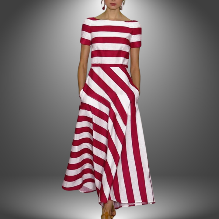 Natalia | Handmade Striped Maxi Dress