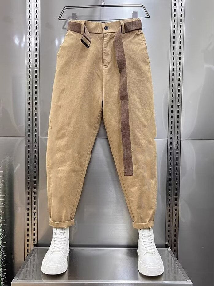 Alan | Relaxed Fit Belted Tapered Pants