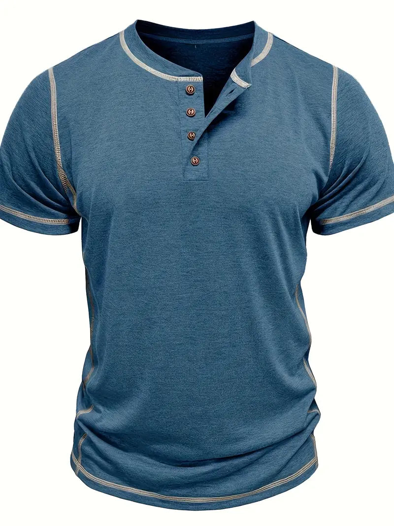 Orazio | Short Sleeve T Shirt With Button