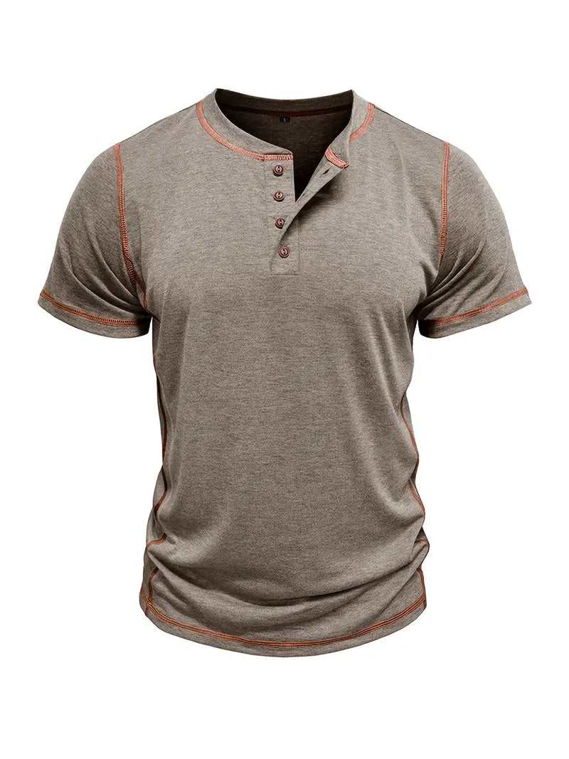 Orazio | Short Sleeve T Shirt With Button