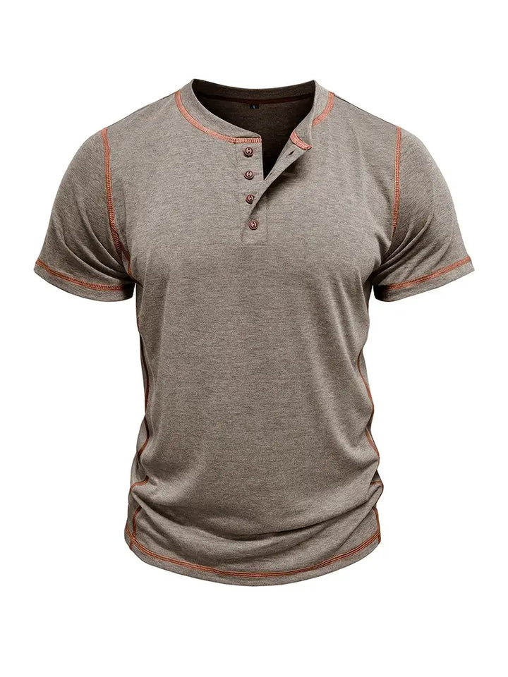 Orazio | Short Sleeve T Shirt With Button