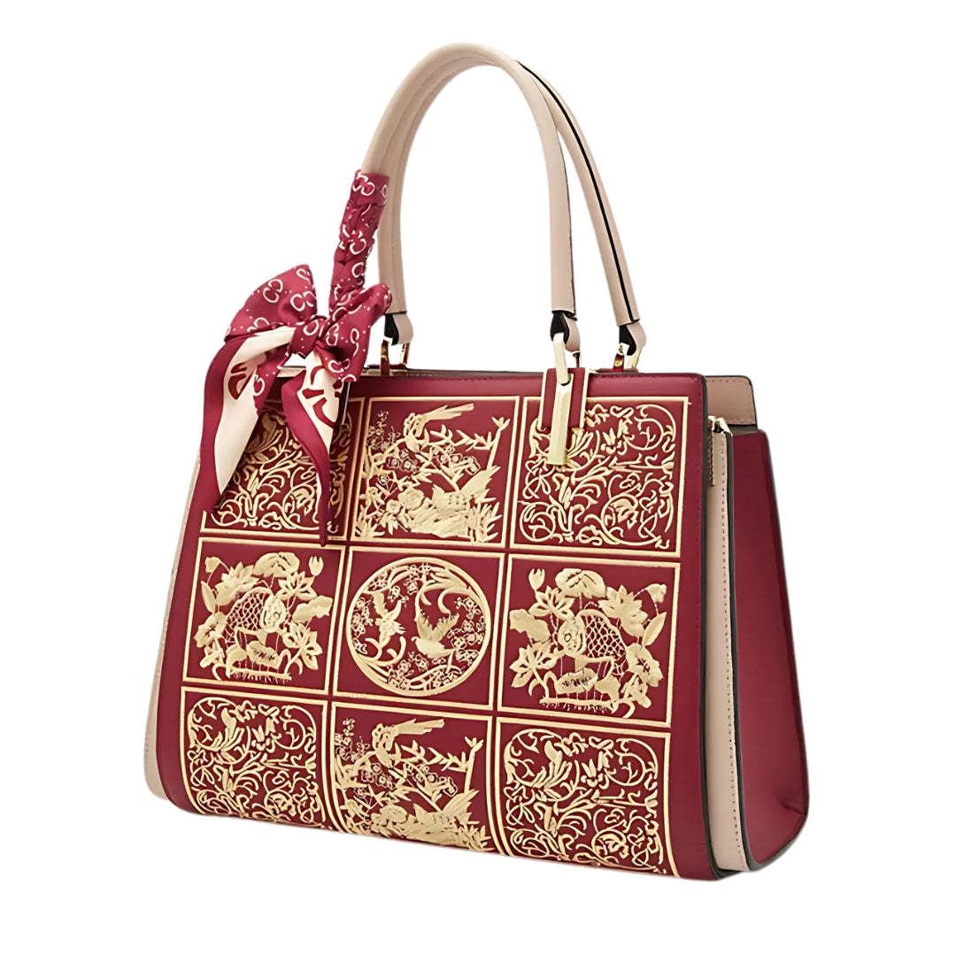 sylvia | unique crossbody with embroidery and bow detail