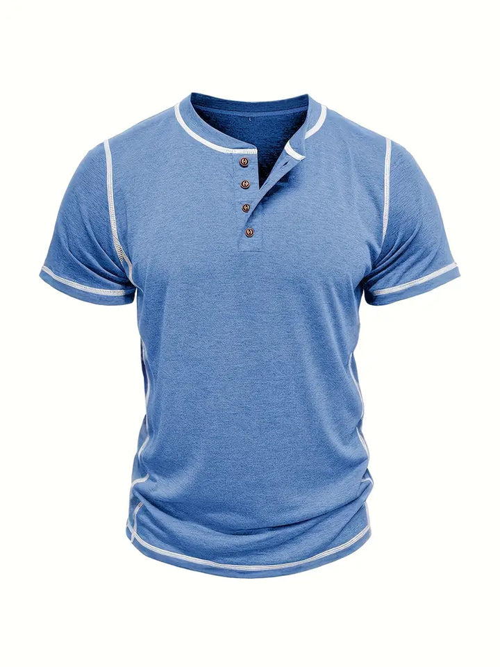Orazio | Short Sleeve T Shirt With Button