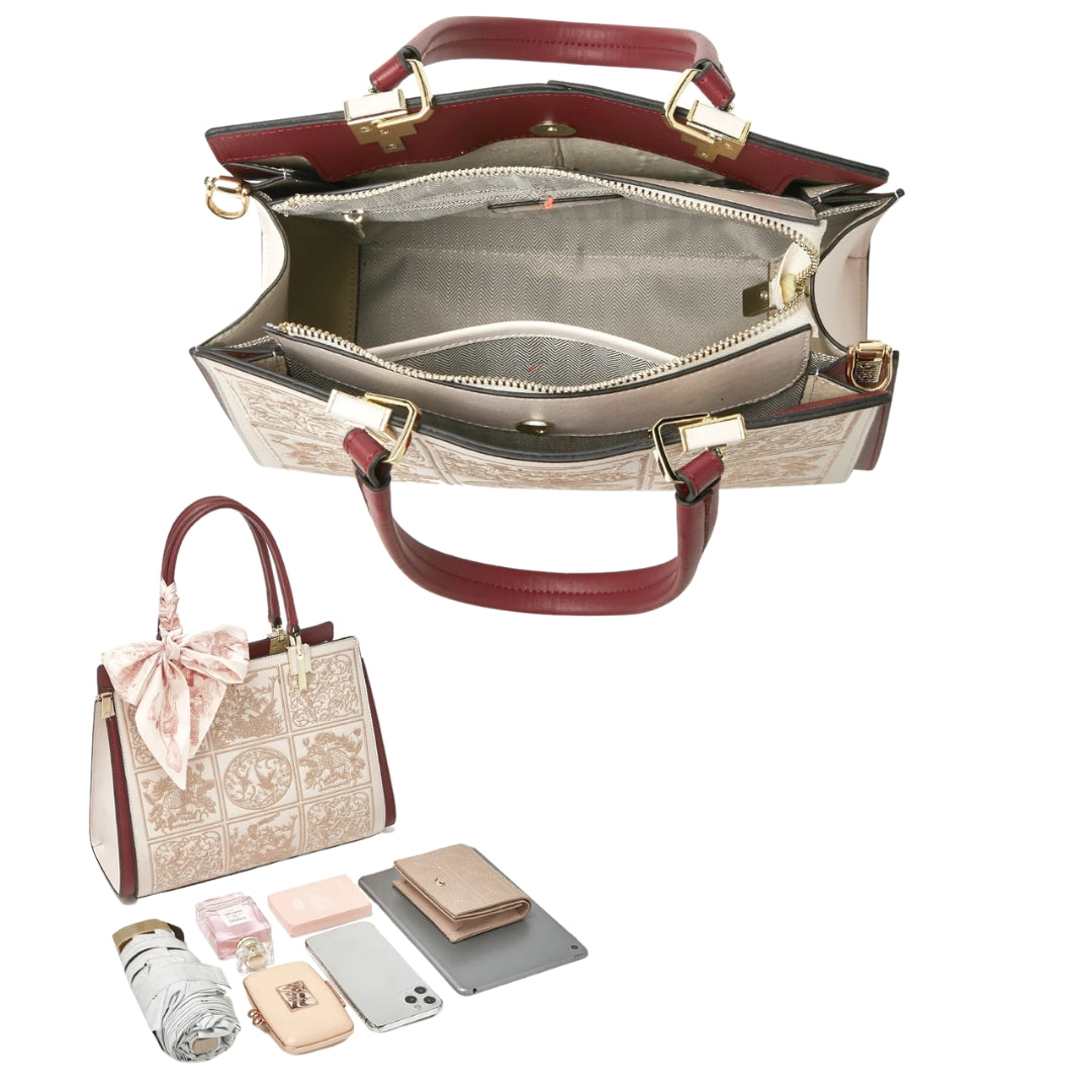 sylvia | unique crossbody with embroidery and bow detail