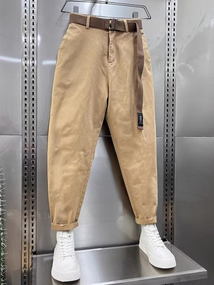 Alan | Relaxed Fit Belted Tapered Pants