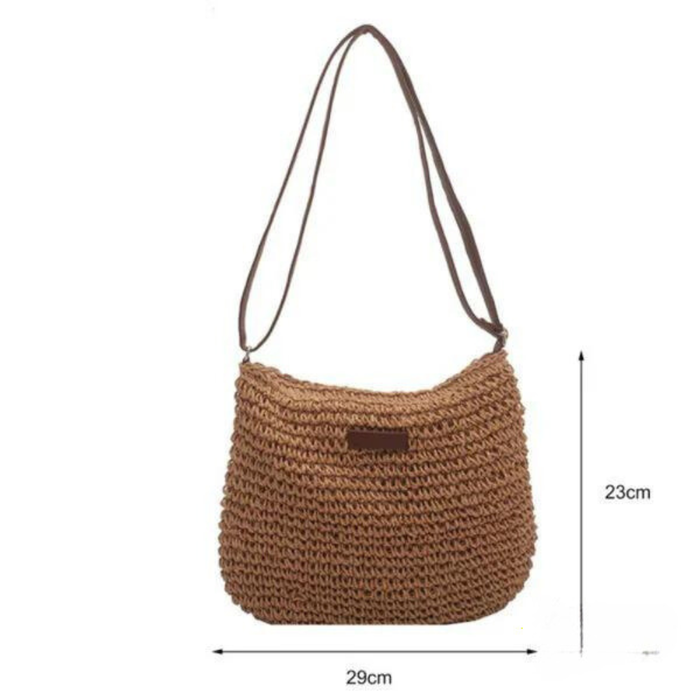Mary | Retro Straw Sling Crossbody Bag