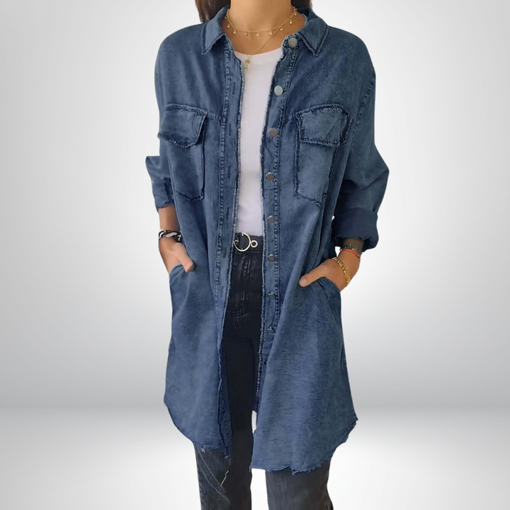 Sophie | Stylish and Versatile Long-Sleeved Denim Jacket with Collar