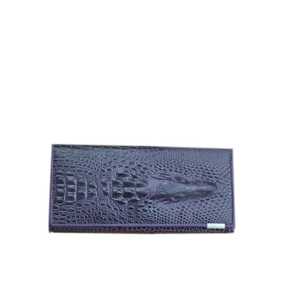 Caroline | Luxury Crocodile-Embossed Leather Wallet for Women