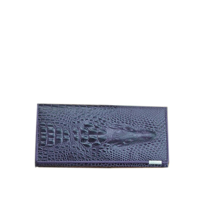 Caroline | Luxury Crocodile-Embossed Leather Wallet for Women