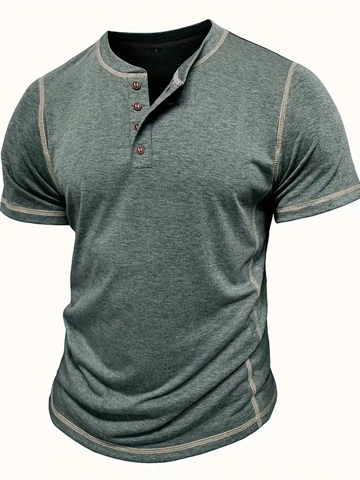Orazio | Short Sleeve T Shirt With Button