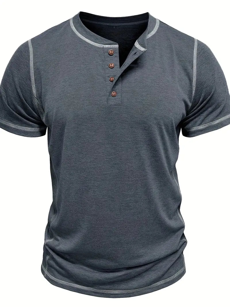 Orazio | Short Sleeve T Shirt With Button
