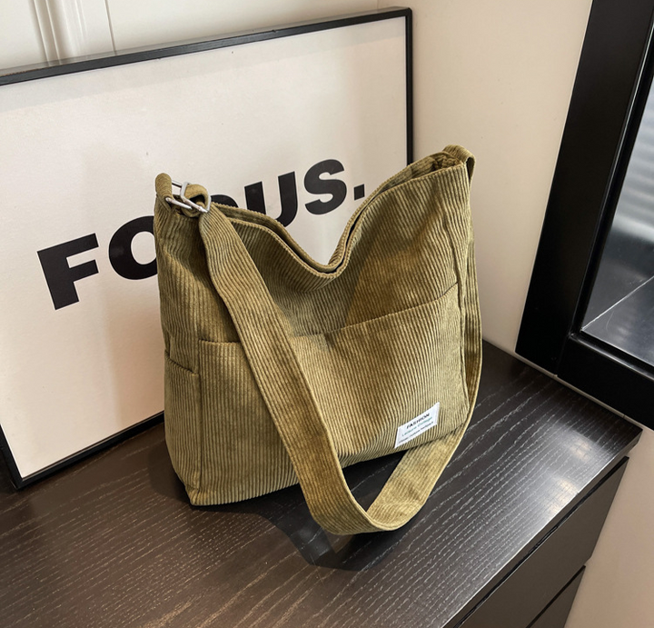 Alina | Casual Corduroy Multi-Pocket Shoulder Bag