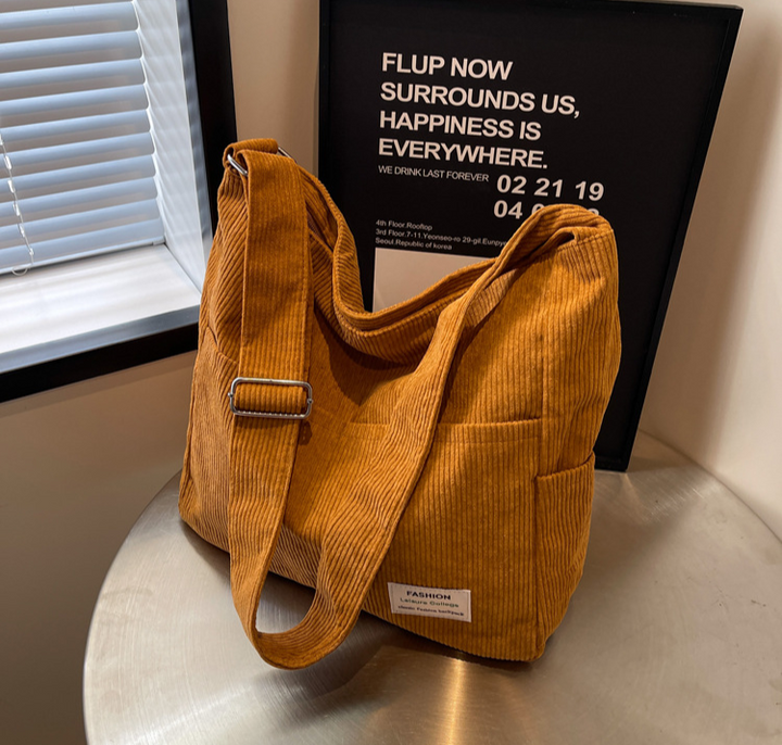 Alina | Casual Corduroy Multi-Pocket Shoulder Bag