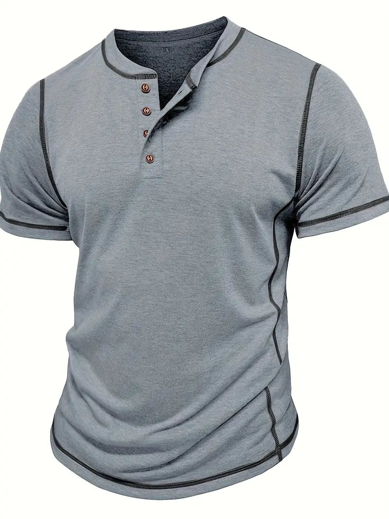 Orazio | Short Sleeve T Shirt With Button