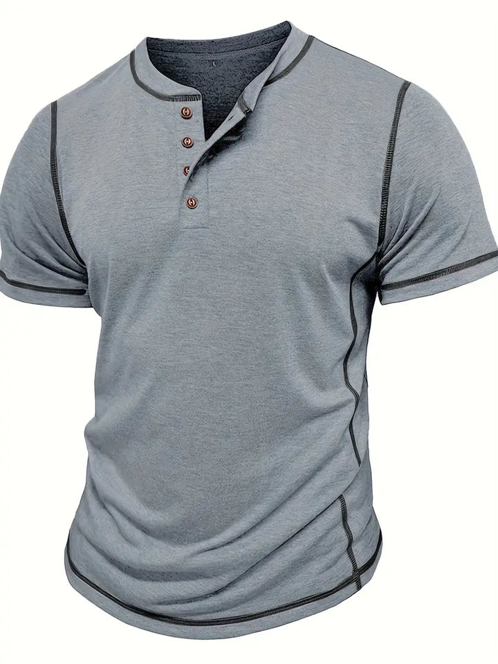 Orazio | Short Sleeve T Shirt With Button