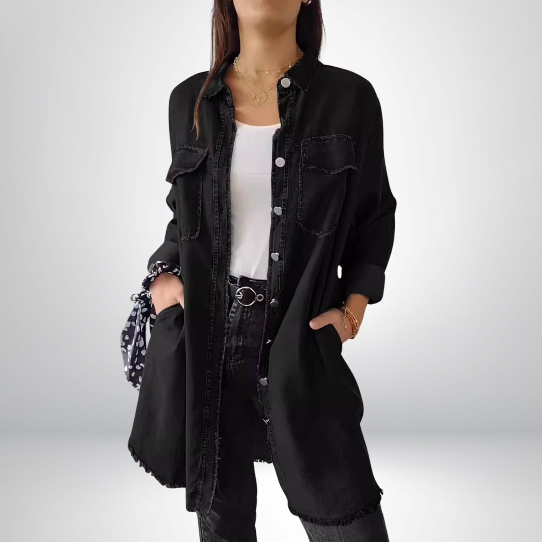 Sophie | Stylish and Versatile Long-Sleeved Denim Jacket with Collar