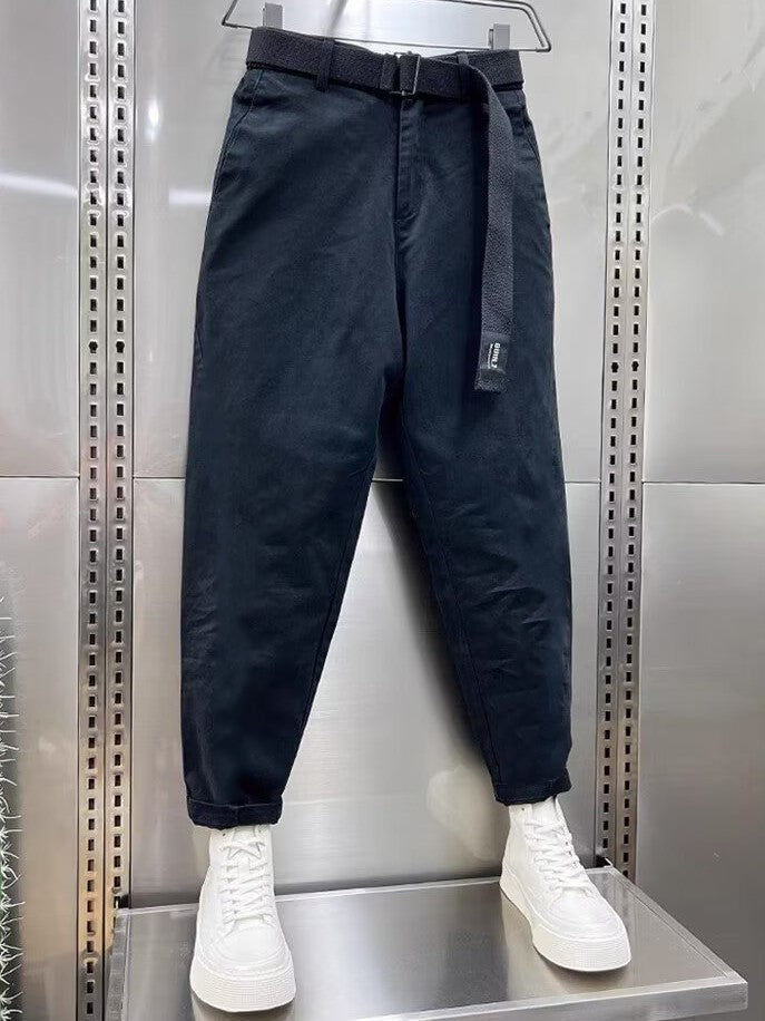 Alan | Relaxed Fit Belted Tapered Pants