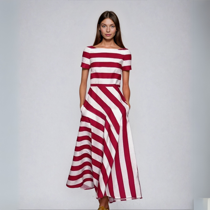 Natalia | Handmade Striped Maxi Dress