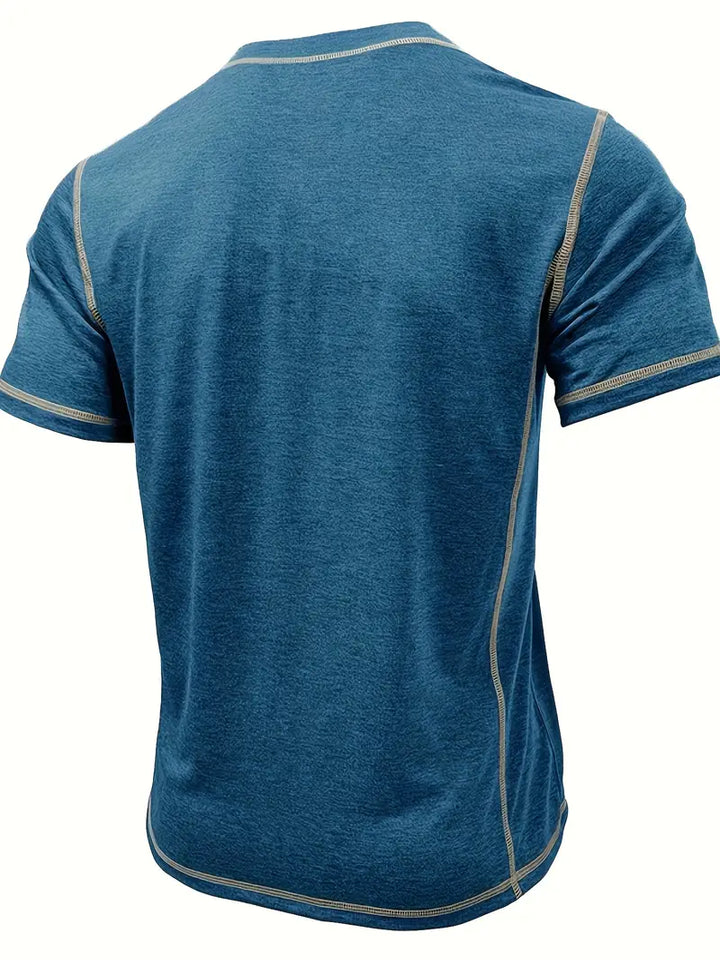 Orazio | Short Sleeve T Shirt With Button