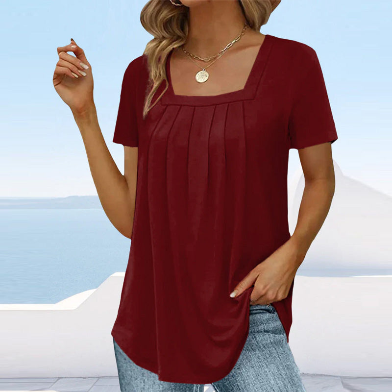 Brenda | Elegant Pleated Blouse
