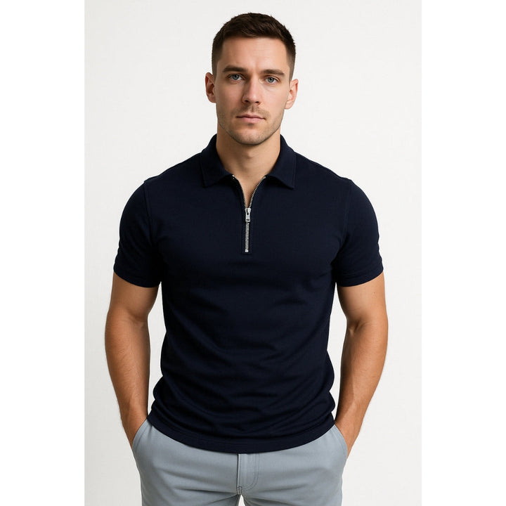 Logan | Modern Zip Polo Shirt Men