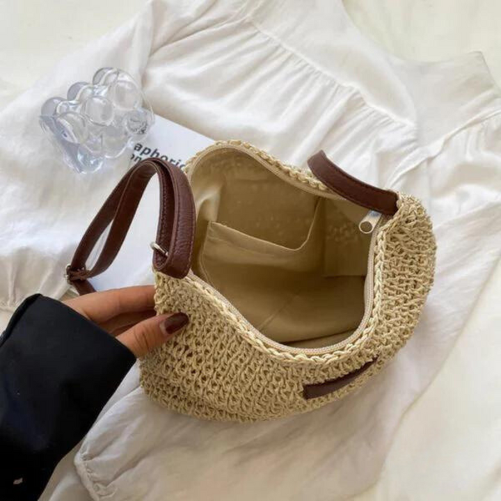Mary | Retro Straw Sling Crossbody Bag