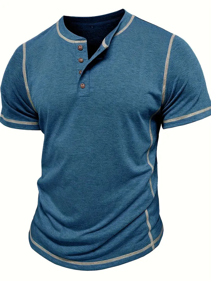 Orazio | Short Sleeve T Shirt With Button