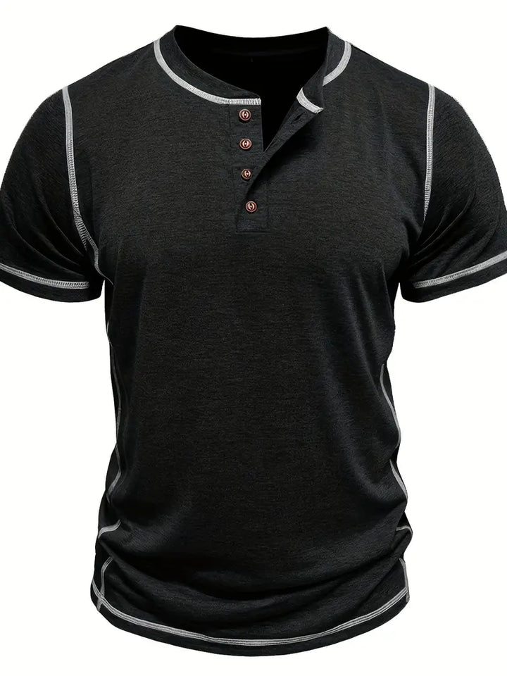 Orazio | Short Sleeve T Shirt With Button