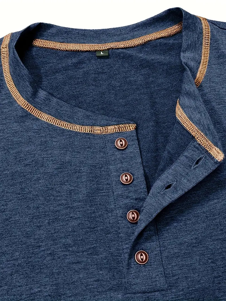 Orazio | Short Sleeve T Shirt With Button