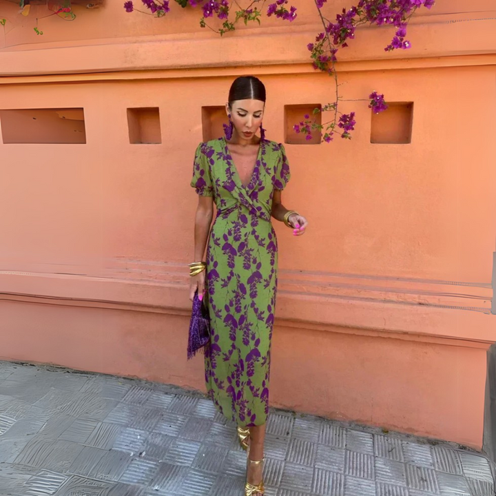 Danielle | Midi Dress with Floral Pattern