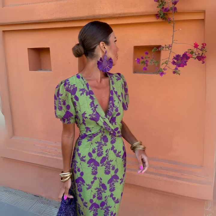 Danielle | Midi Dress with Floral Pattern