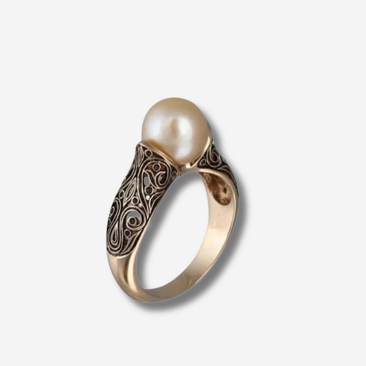 FELICITY VINTAGE GOLD PEARL RING