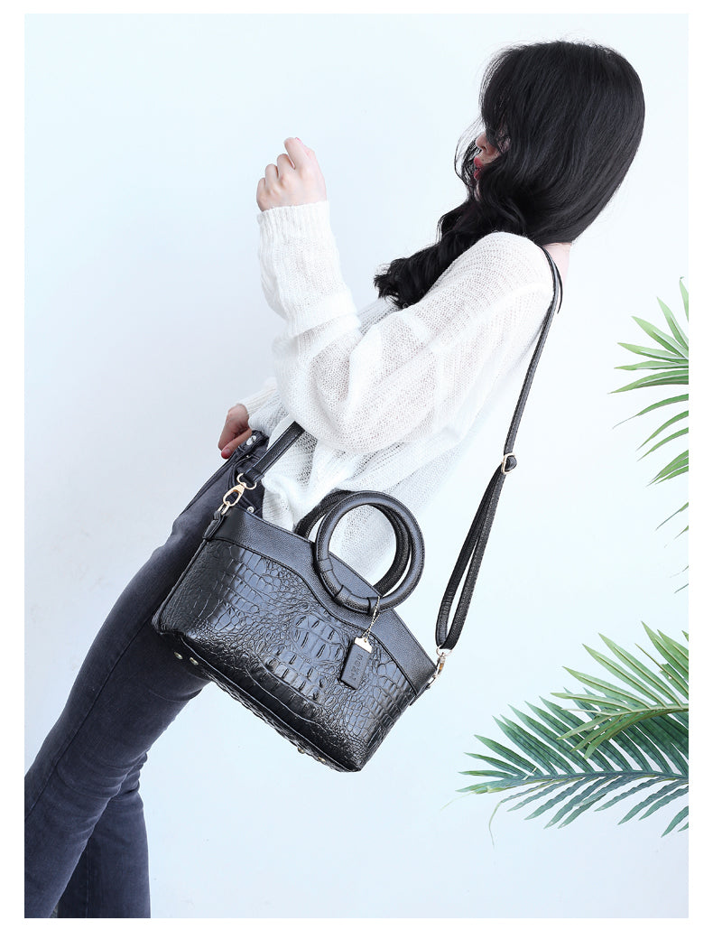 Oriana | Retro Gradient Crocodile Handbag