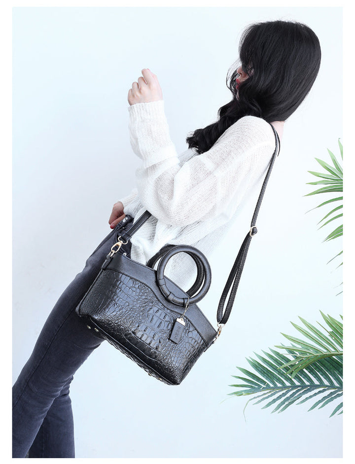 Oriana | Retro Gradient Crocodile Handbag