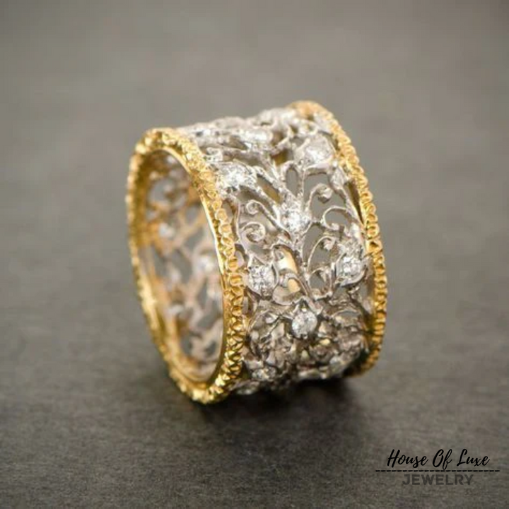 VINTAGE ZIRCONIA IVY RING