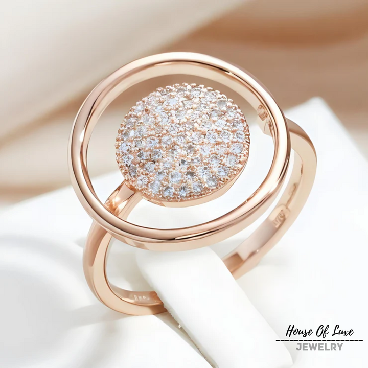 GOLD PLATED ZIRCONIA RING