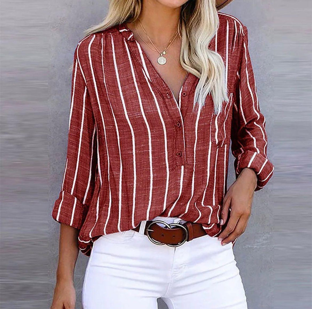 Candace | Striped Casual Blouse