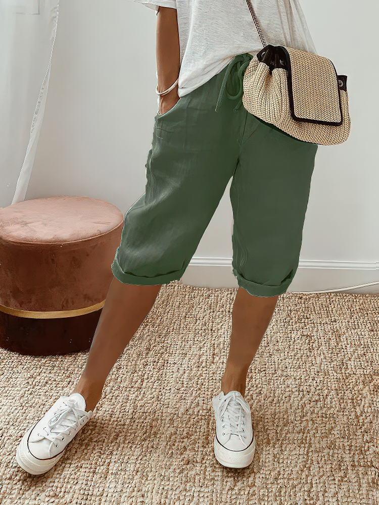Marthe | Comfortable Shorts with Rolled Hem