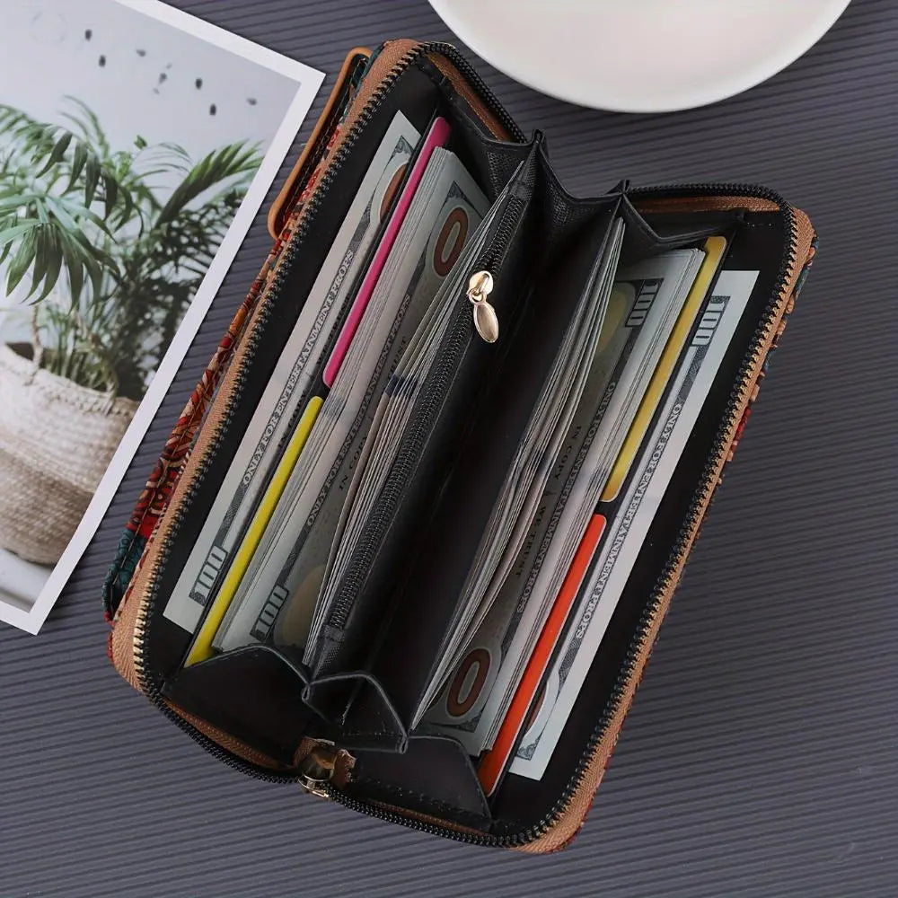 Julia | Boho floral crossbody wallet for women