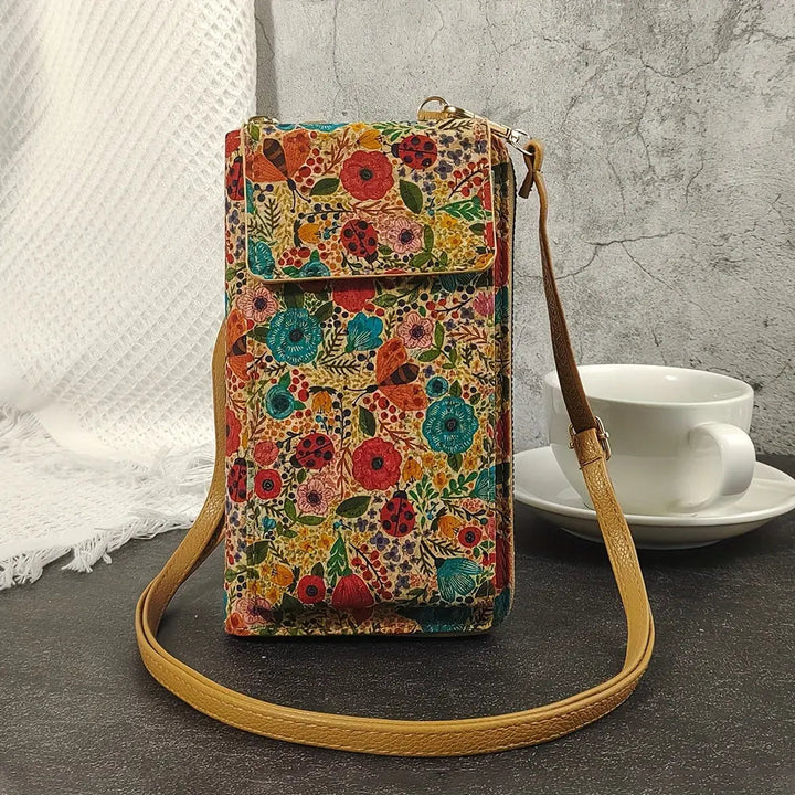 Julia | Boho floral crossbody wallet for women