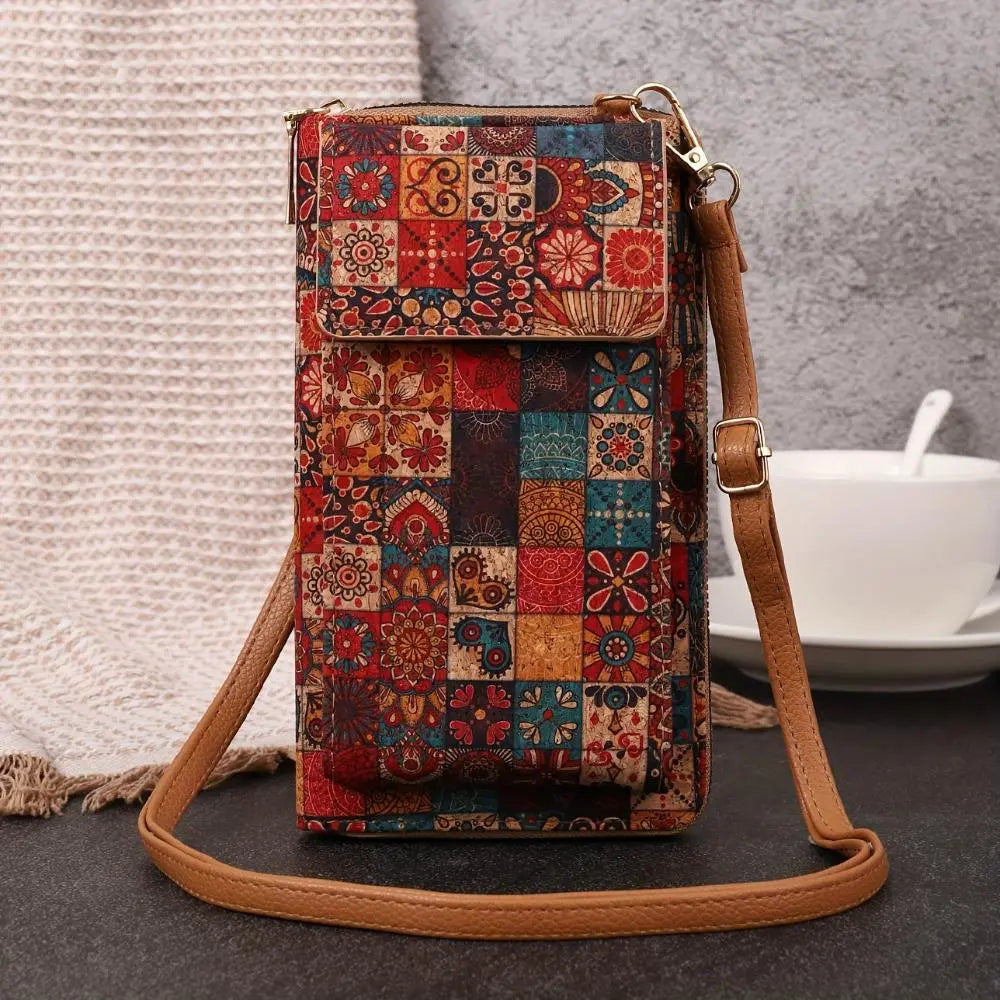 Julia | Boho floral crossbody wallet for women