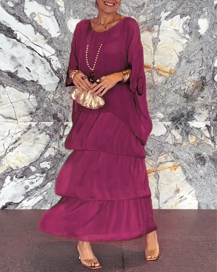Morgan | Layered Green Maxi Dress