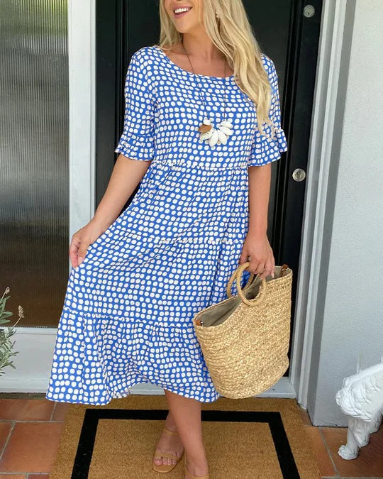 Mary | Ruffle Sleeve Midi Dress