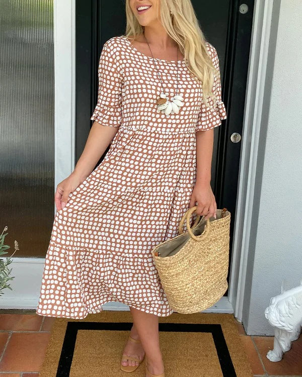 Mary | Ruffle Sleeve Midi Dress