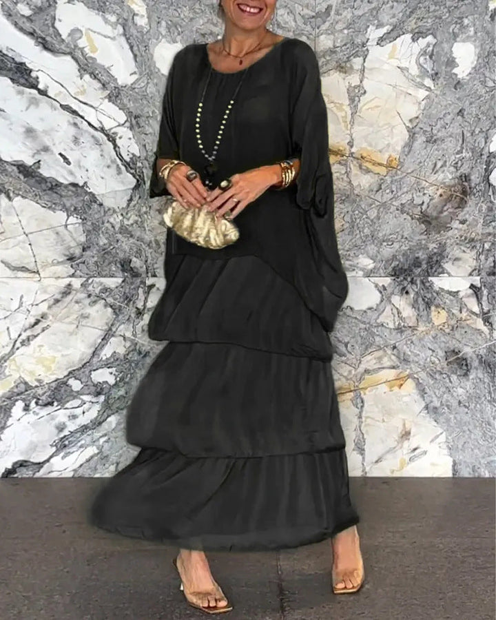 Morgan | Layered Green Maxi Dress