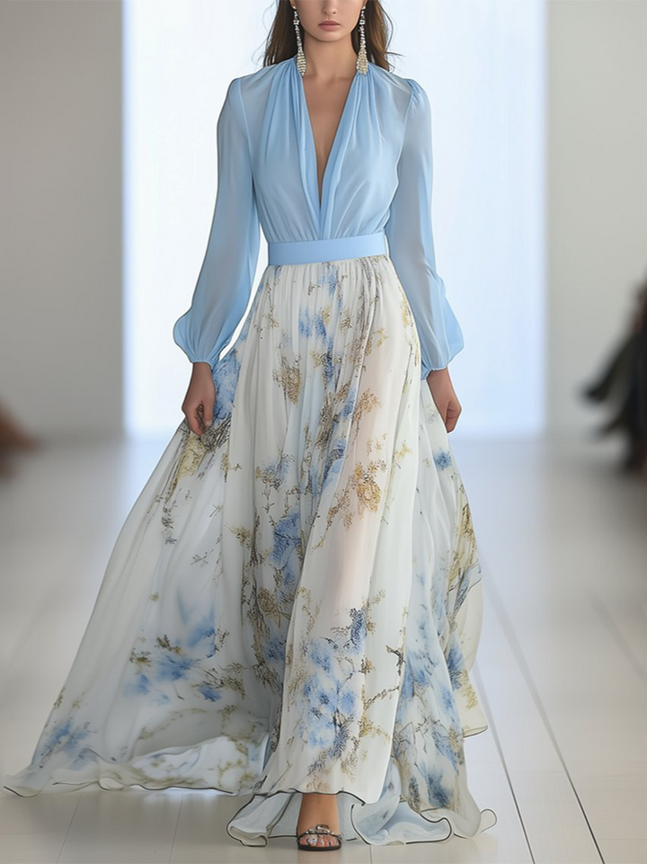 Dolores | Long Floral Pattern Dress
