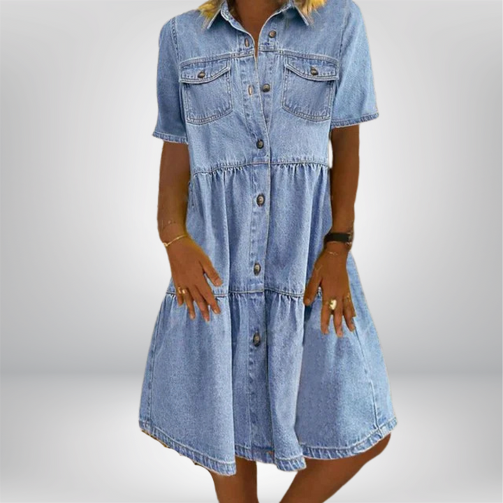 Ruby | Boho Denim Dress