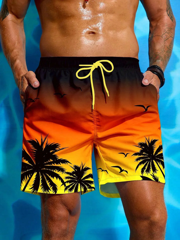 Alexander | Palm Print Swim Shorts