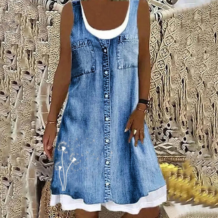 Aria | Soft and Elegant Denim Dress