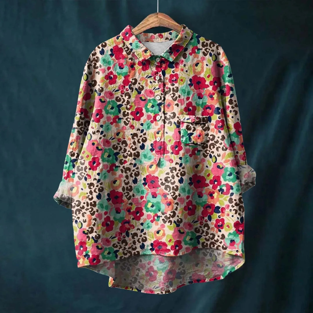 Liesa | Vintage Floral Shirt with Buttons